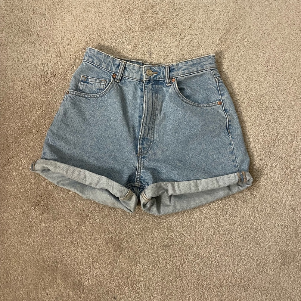 Zara High Rise Mom Shorts